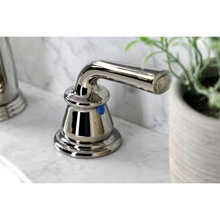 Kingston Brass Widespread Bathroom Faucet with PopUp Drain, Polished Nickel KB986RXLPN
